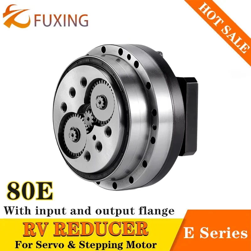 

RV-80E With Flange Gearbox High-precision Cycloidal Pinwheel RV Reducer Semi sealed Fully sealed 1kw 2kw Servo Motor Robot Arm