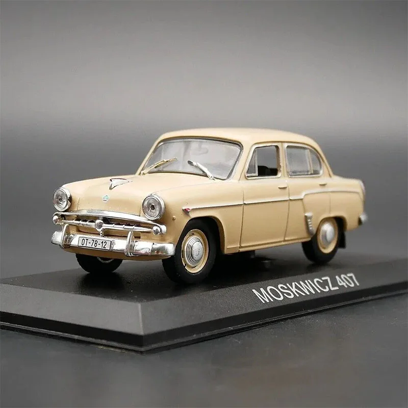 Diecast 1:43 Scale MOSKVIC 407 201# Simulation Alloy Car Model Static Display Collectible Toy Gift Decoration Souvenir