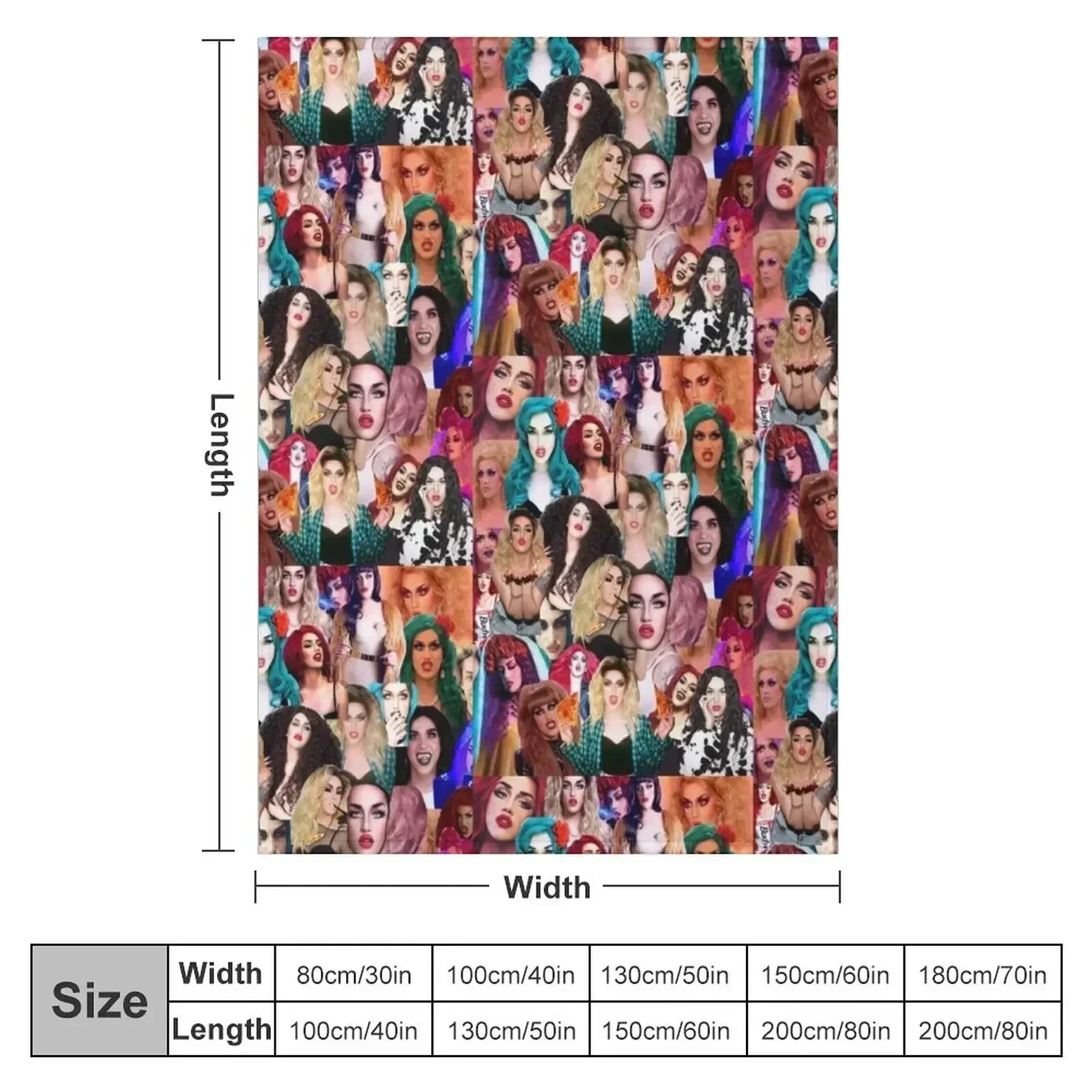 Adore Delano Collage Throw Blanket Large warm for winter Vintage Blankets