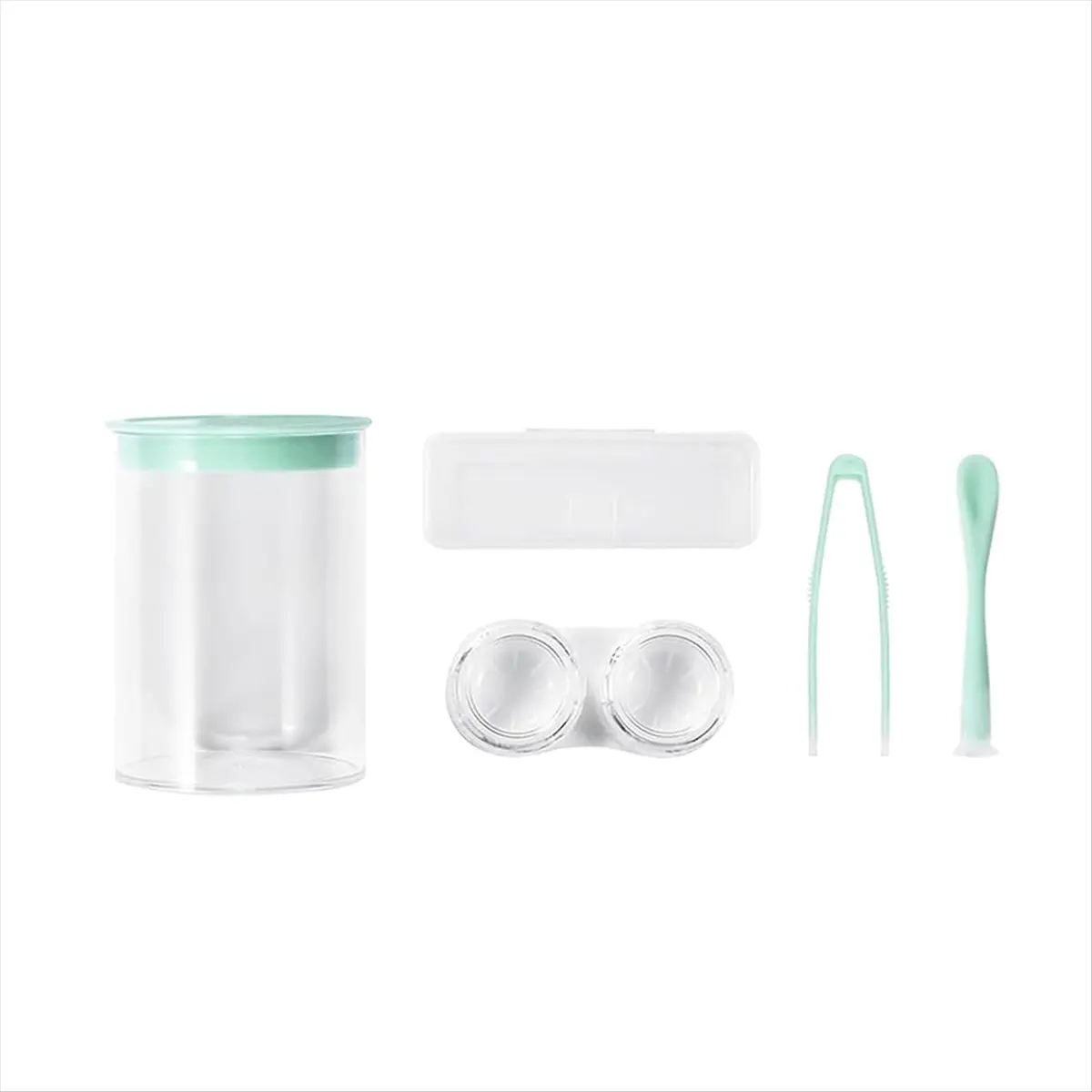 [N84R] Contac Lens Applicator Tool ,Eye Contact Removal Tweezers, Scleral Lens Inserter, Contact Lens Case