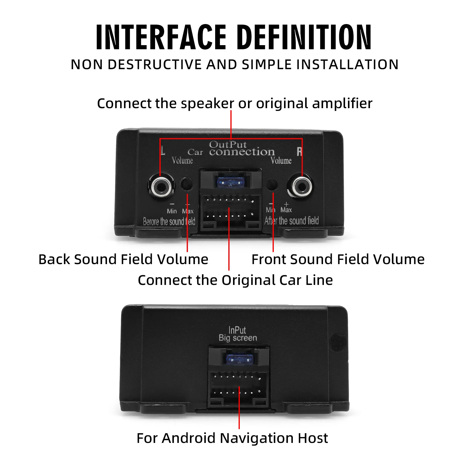 4-Channel Car Audio Modification for Android Dedicated Four Way DSP Car Audio Amplifiers High Fidelity Power 4x80W Video System