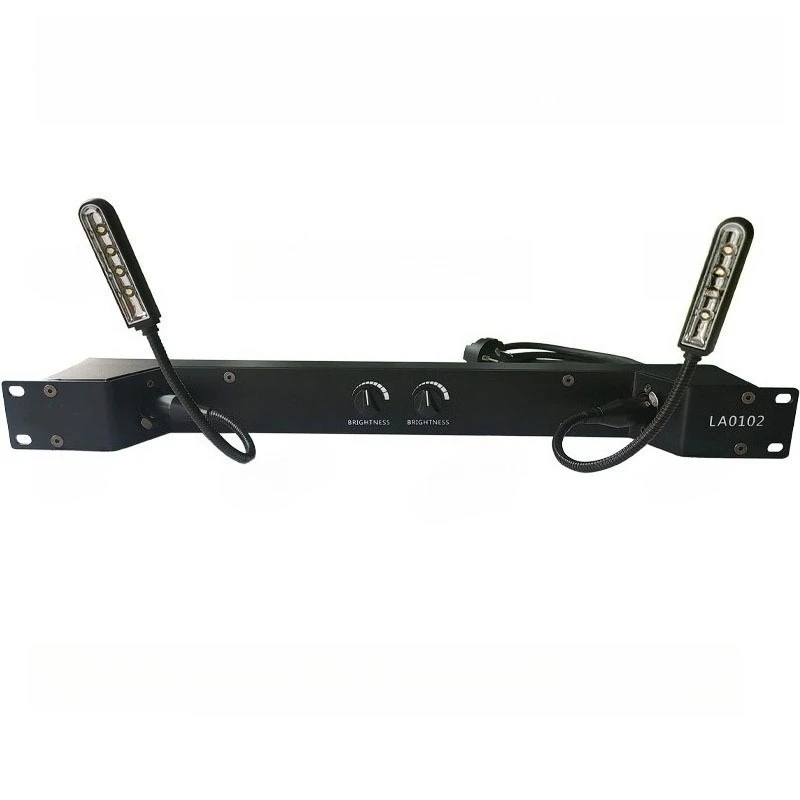1U 19‑Inch Rack Mount Adjustable Light for Cabinet Stage Audio Power Amplifier Equipment Lighting
