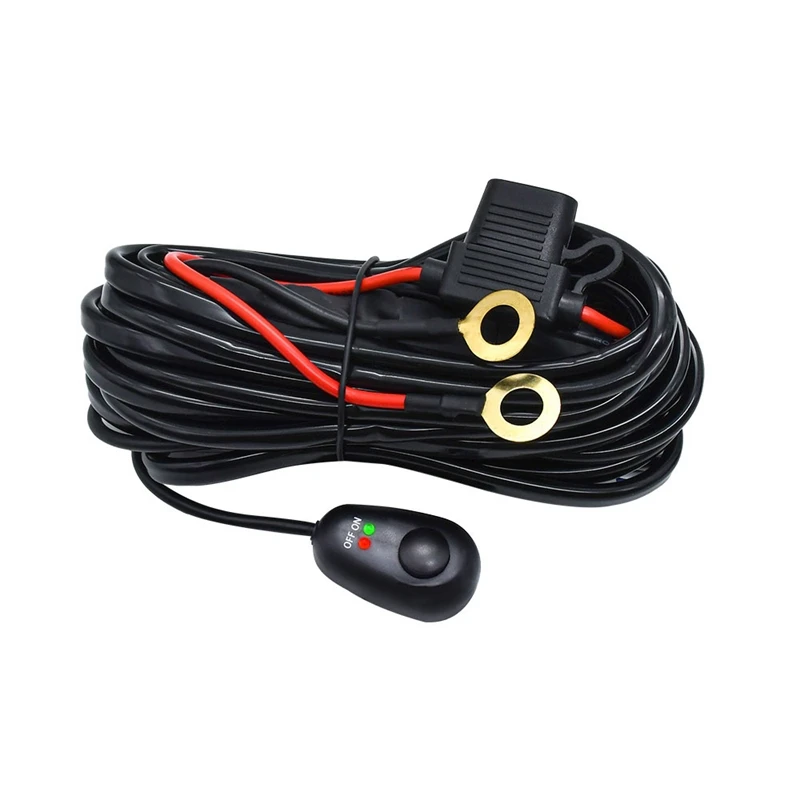 480W 14AWG 12V 40A Car Accessories Auto Kit Wiring Harness Relay Loom Cable Kit For Offroad LED Work Lamp (1 Control 1 Light)