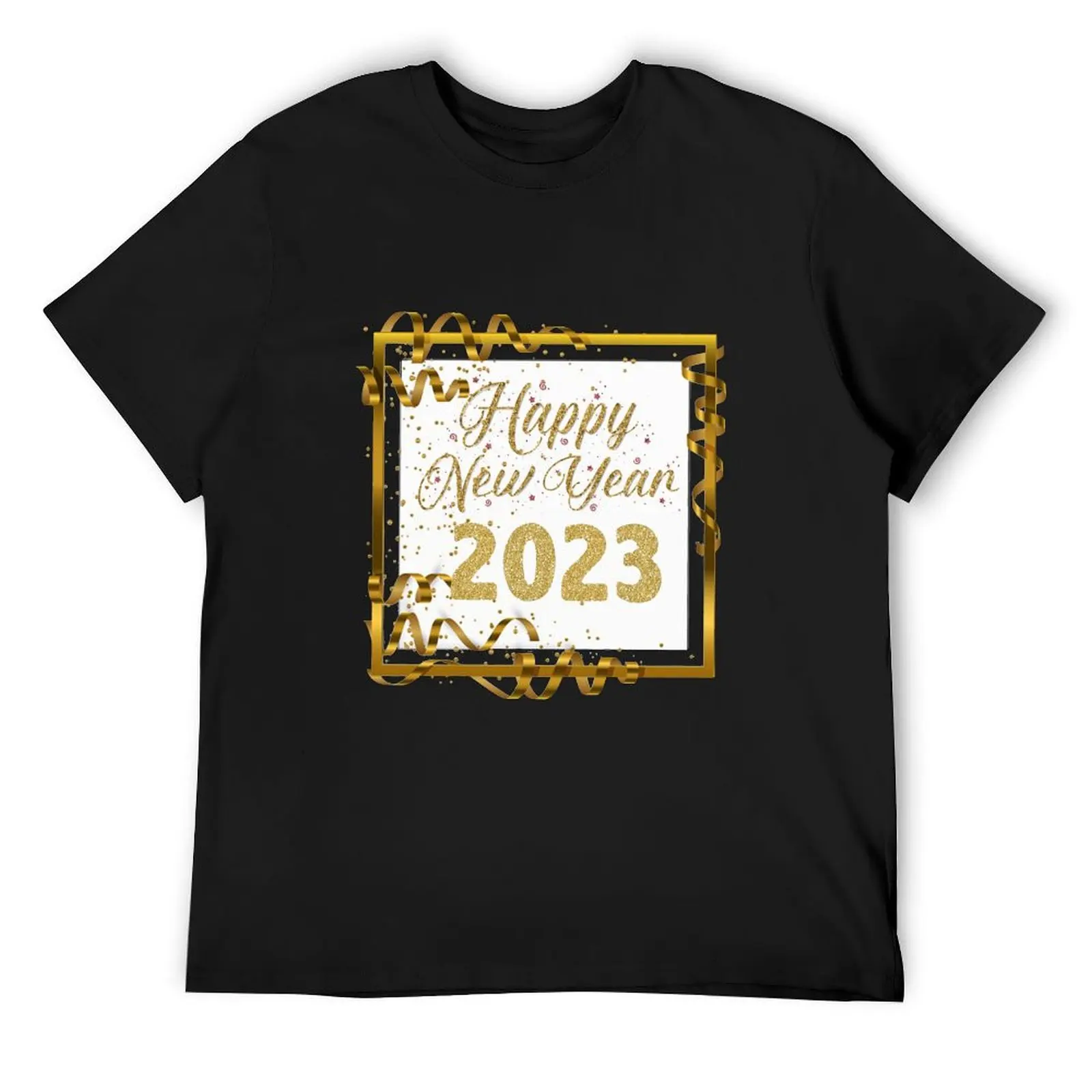 Happy New Year 2023 T-Shirt quick drying anime stuff cotton t shirt men