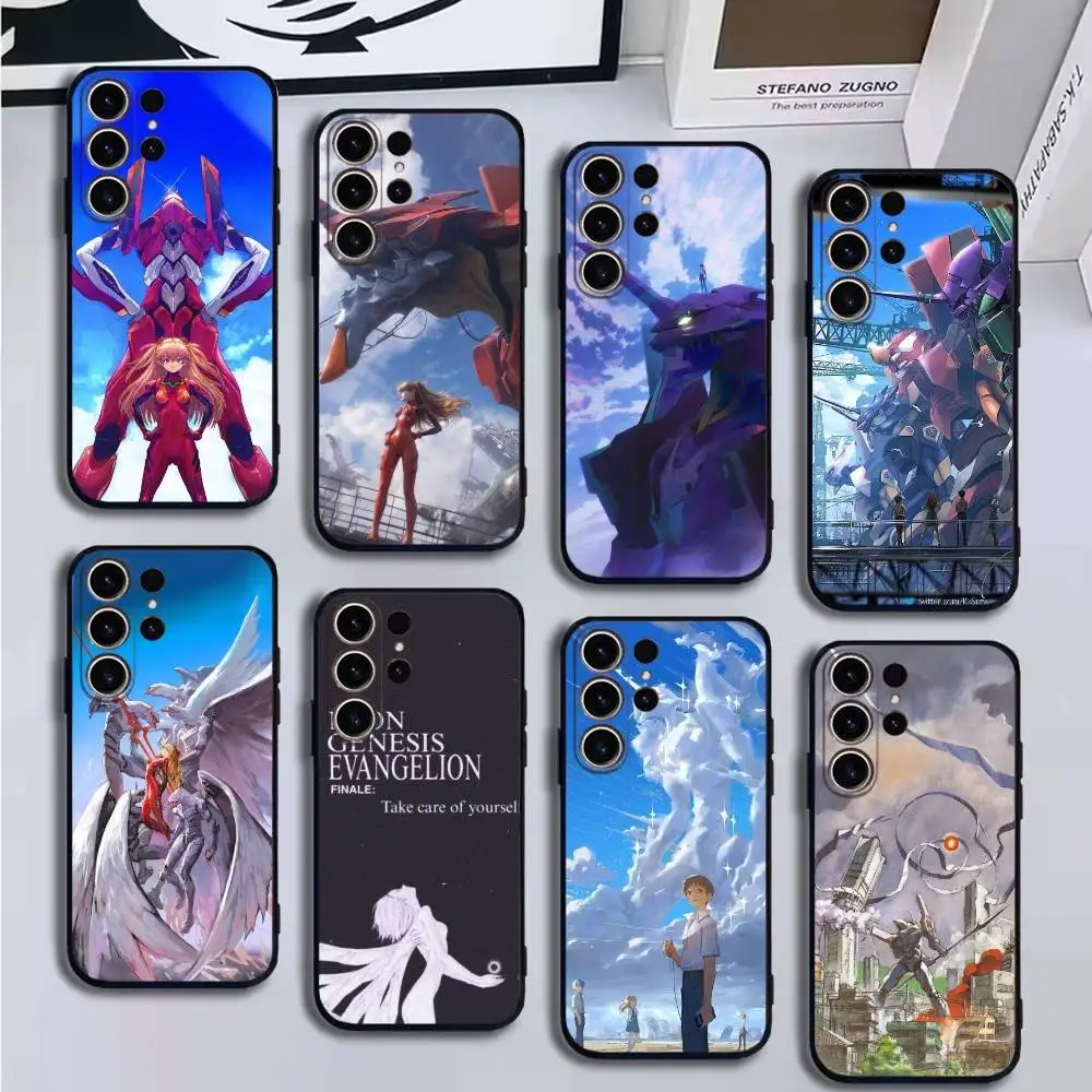 

A-Anime E-Evangelions Phone Case For SamsungS25,24,21,22,23,30,Ultra,20,Plus,Fe,Lite,Note,10,9,5G Black Cover