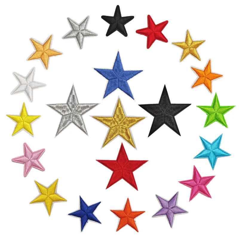 

22 PCS Star Iron on Sew on Patches - High-Quality Embroidered Washable Applique for Jeans Jackets Hats DIY Clothing Decor Repair