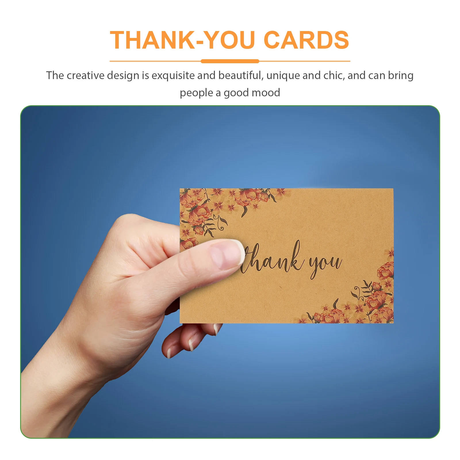 

10pcs Thank You Kraft Elegant Memo Multi-Use Greeting Cards For Birthday Christmas Graduation Vintage Kraft Paper Blessing Cards