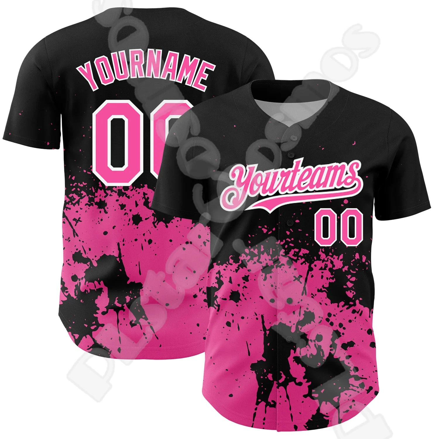 NewFashion Custom Name Graffiti Tattoo Retro Vintage 3DPrint Harajuku Summer Streetwear Short Sleeves Baseball Jersey Shirts A3
