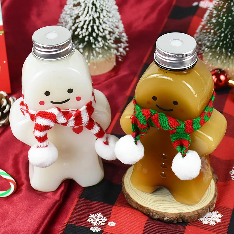 1 pz natale Gingerbread Man borraccia portatile succo di latte tè tazza d\'acqua decorazione natalizia per la casa regalo di natale di capodanno