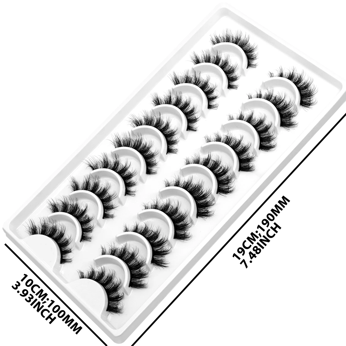 푹신한 인조 밍크 속눈썹, 고양이 눈 인조 속눈썹, 드라마틱한 두꺼운 볼륨 속눈썹, 위스피 내추럴 속눈썹, 익스텐션 메이크업, 10 쌍