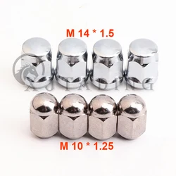 4pcs M10X1.25 M14x1.5 Chrome Wheel Hub Nut Fit For Alloy Aluminum Rim Wheel ATV Scooter Buggy UTV Quad Bike Vehicle Moto parts