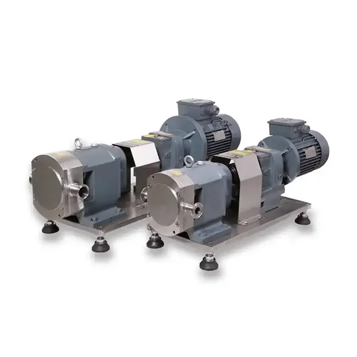 Food Grade Stainless Steel 304 316L Lobe Pump Sanitary High Viscosity Liquid Tomato Paste Honey Cream Rotary Lobe Transfer Pump