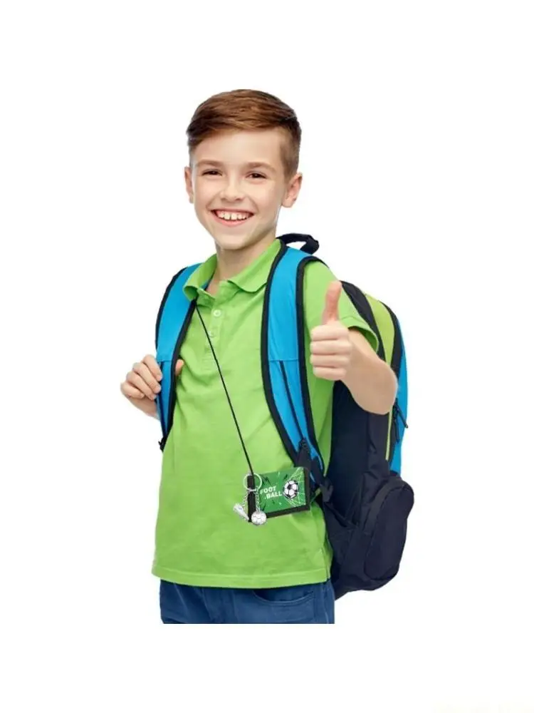 

X90D Футбольный кошелек с карманом для монет на молнии и держателем для карт Дорожный мини-кошелек для мальчика