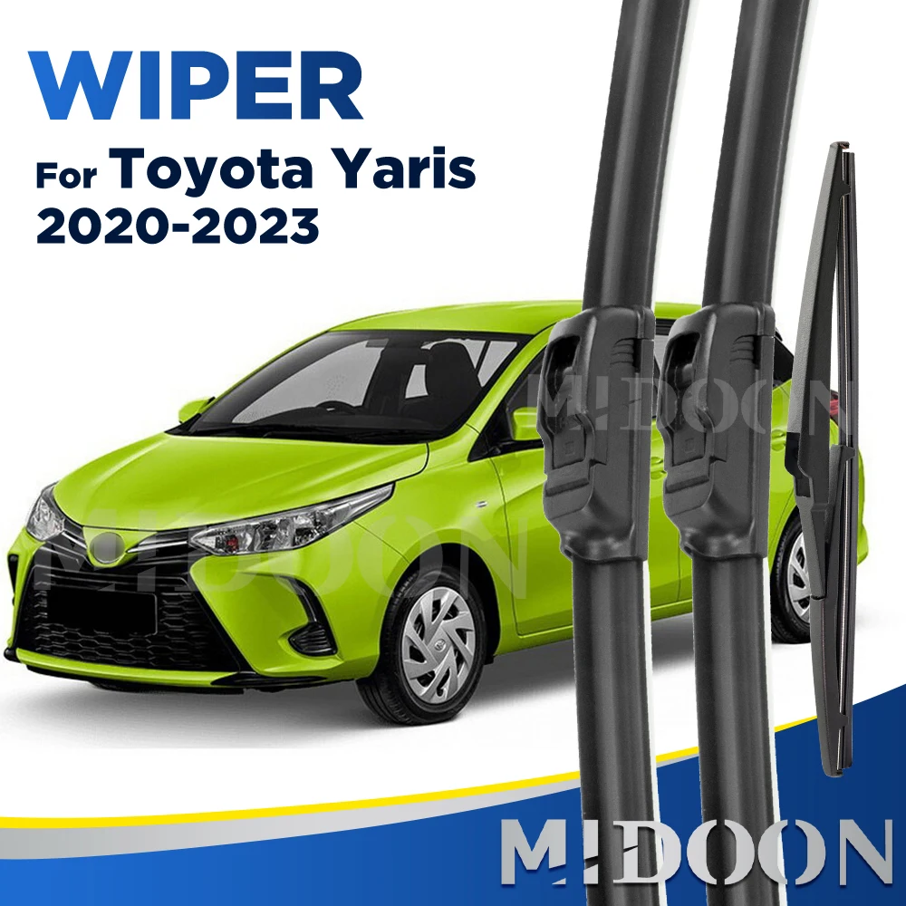 

Передний и задний дворник MIDOON для Toyota Yaris 2020-2023 2021 2022, щетки стеклоочистителя, щетки для ветрового стекла 24 "+ 16" + 12"