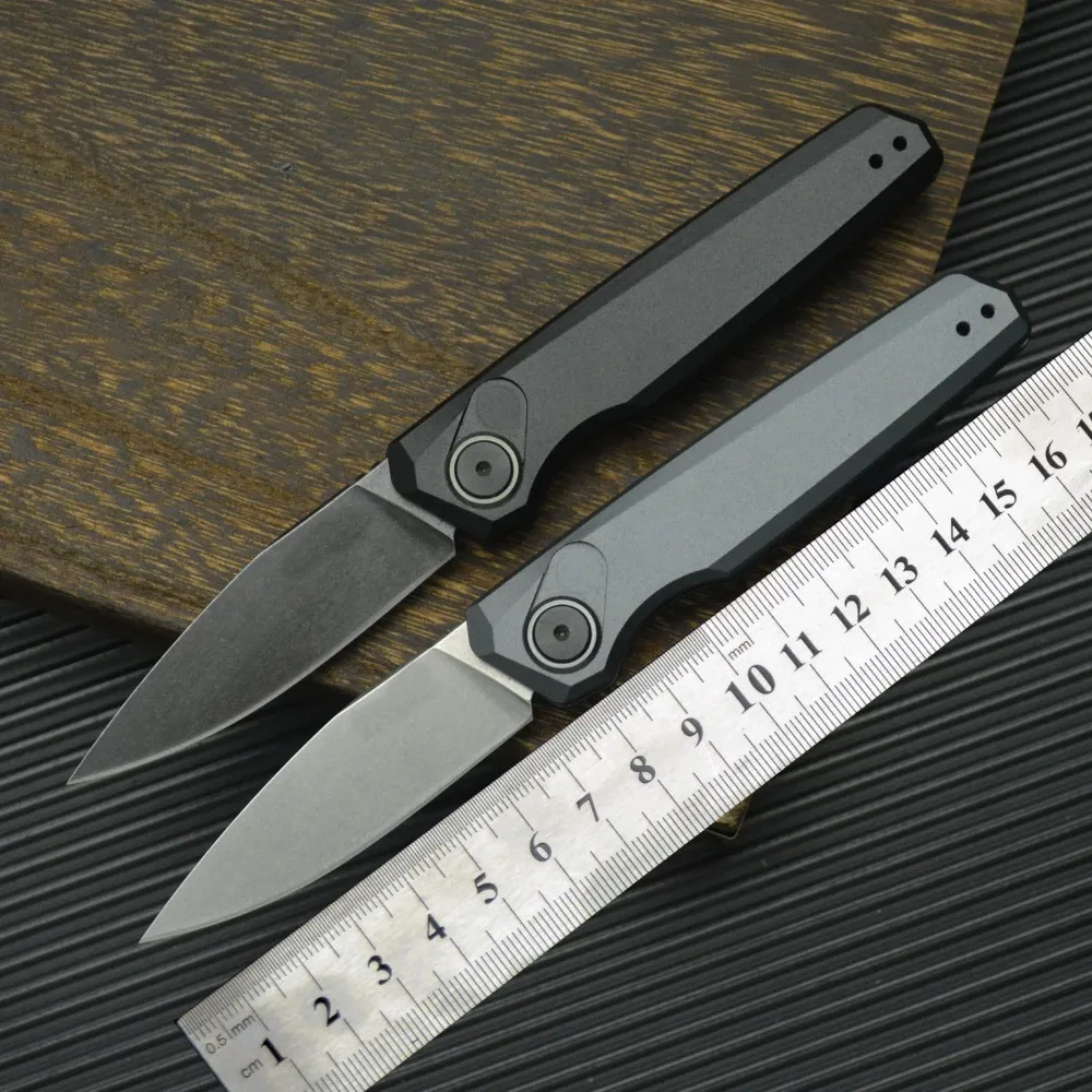 KS 7551 Aluminum Handle Folding Knife Launch 18 AU TO Flipper Knife Survival Tactical Self Defense Military Tools