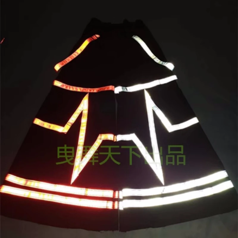 Брюки-клеш со светоотражающими брюками для танцев Ghost Step, брюки Melbourne Shuffle, уличные крутые узор, светящиеся танцевальные брюки унисекс, 2025 г. Брюки-клеш со светоотражающими брюками для танцев Ghost Step, брюки Melbourne Shuffle, уличные крутые узор, светящиеся танцевальные брюки унисекс, 2025 г.