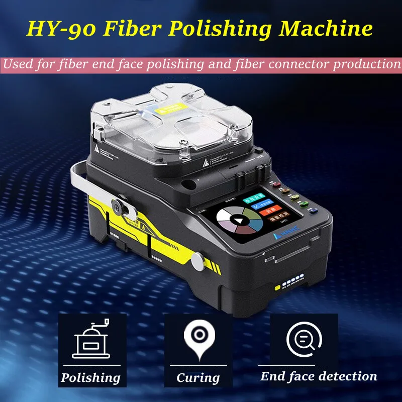 FTTH HY-90 Fiber Optic Cleaner Connector Polishing Machine Tester Splicing Machine LC/SC/FC/ST Optical Grinding Cleaning Tool