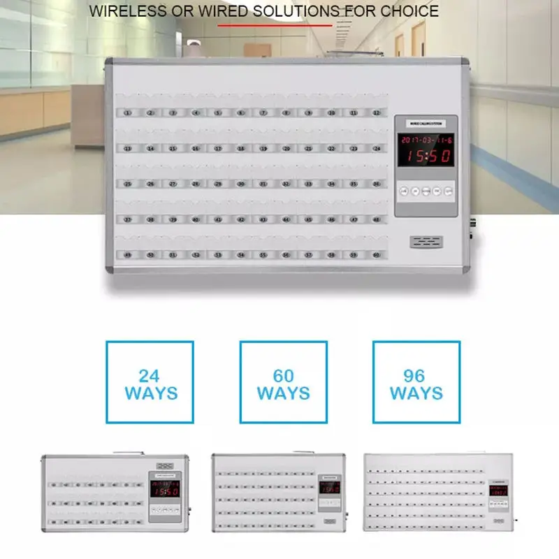نظام استدعاء الممرضات منبه طبي لاسلكي ومعدات محطة ممرضة جرس الاتصال الداخلي لمرضى المستشفى مع ميزة SOS #5