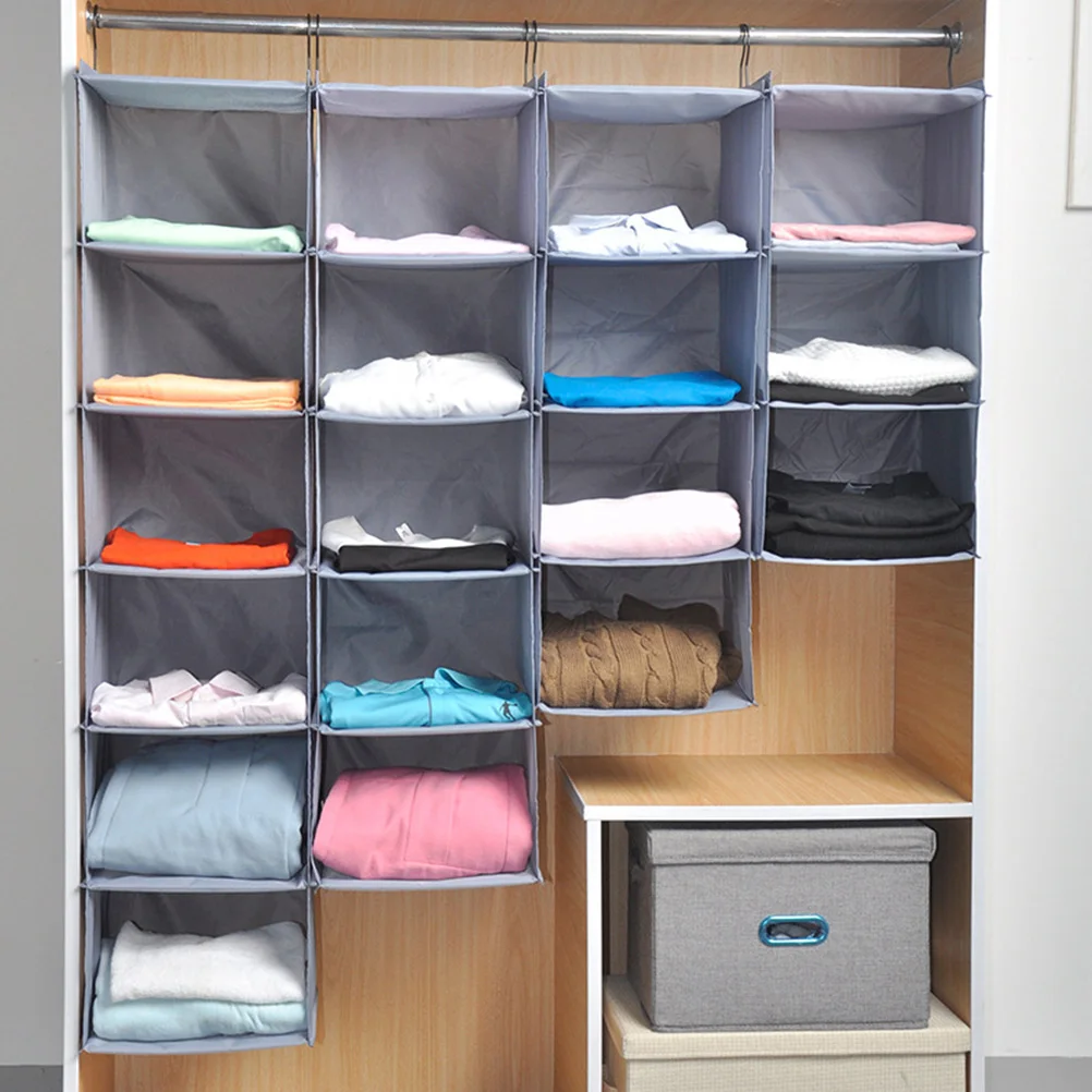 

Premium Clothes Storage Bag Multi-Layer Closet Organizer Hanging Reusable Linen Kids Clothing Foldable Household Organizing