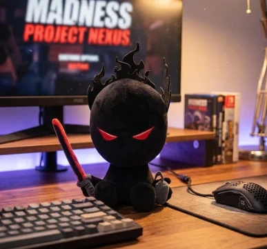 

Коллекционная плюшевая фигурка игрового персонажа, мягкая кукла 12 дюймов в мрачном стиле для геймеров, коллекционеров, подростков, декор для полки на Хэллоуин, подарок для вечеринки