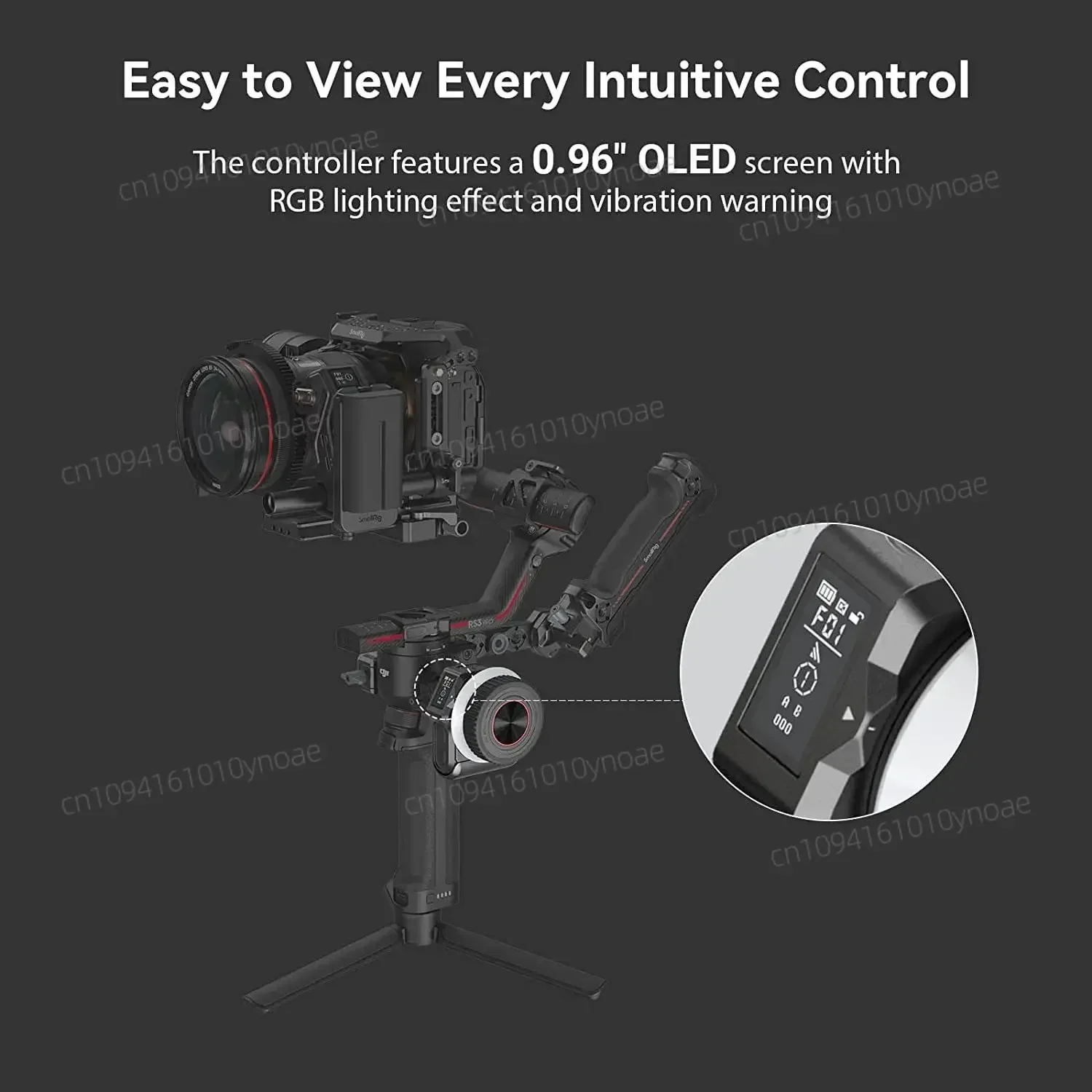 Em estoque controlador de volante sem fio Smallrig Magicfiz com display OLED de 0,96"-3262