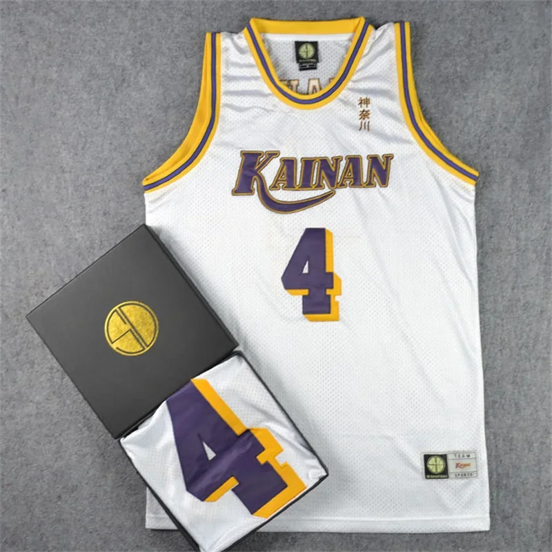 Shohoku embroidery Kainan school basketball team jersey anime cosplay costume Shinichi Maki jersey tops sports wear uniform