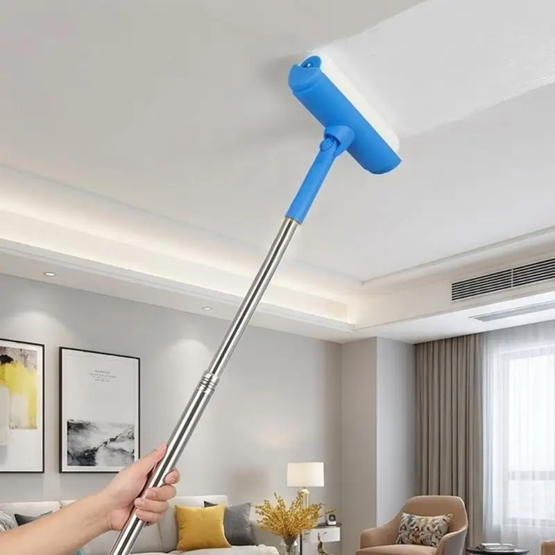 Adjustable Home Ceiling Paint Roller with Splashes Proof Design Cover Convenient Handle Ceiling Paint Tool Easy to Use 