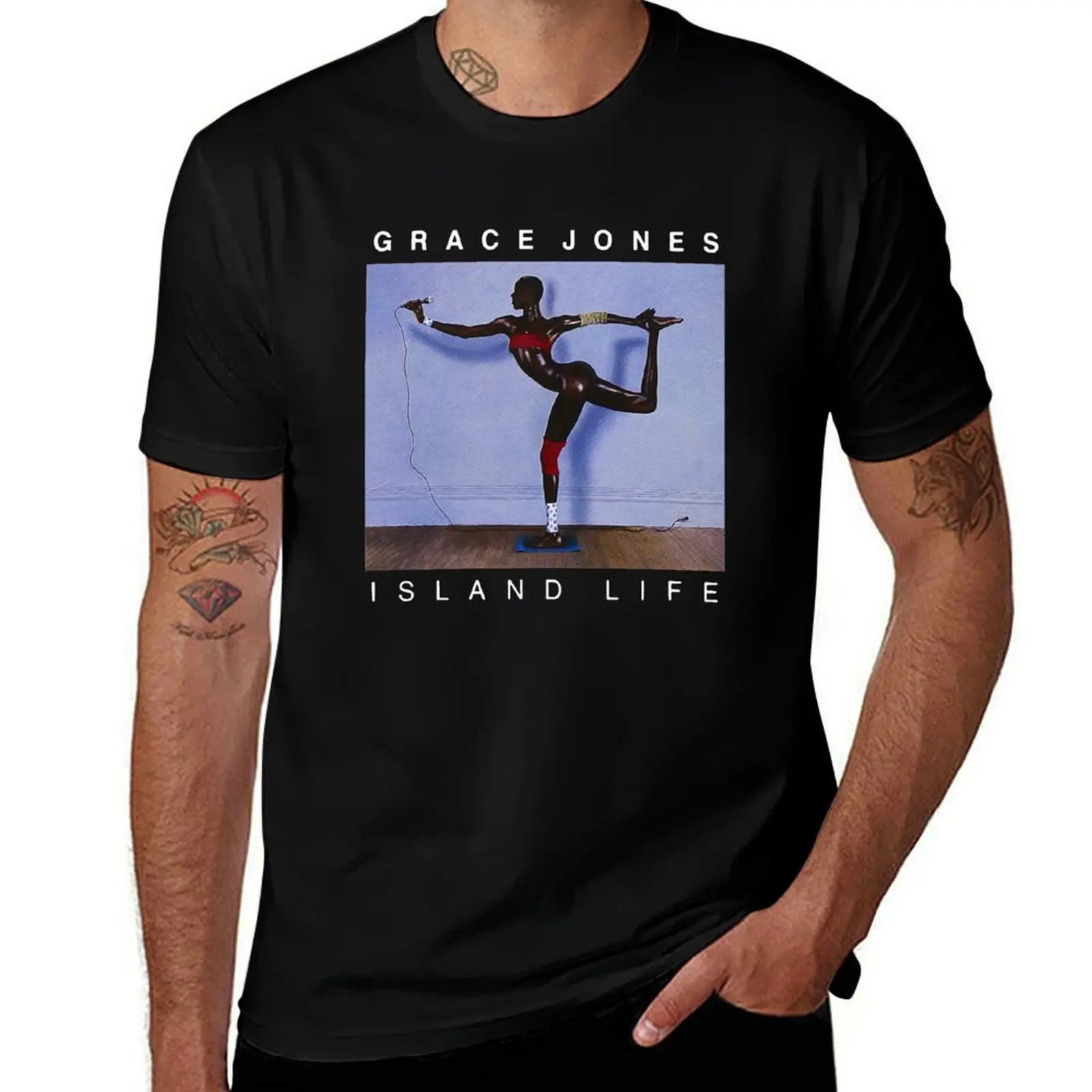

Grace Jones Island Life T-Shirt man t shirts for men funny t shirts man T-Shirt