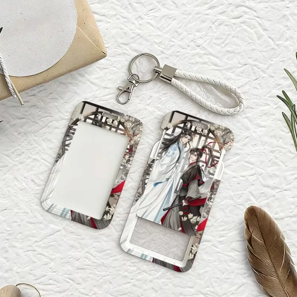 Anime CP Card Holder With Hanging Rope And Sliding Design Compatible ID ATM VIP Work Card Creative For Both Men And Women Gift