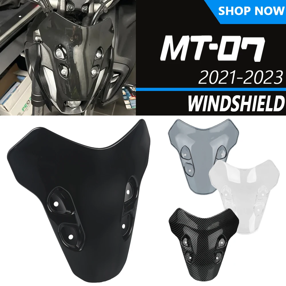 MT 07 MT07 2021~2026 2025 2024 Motorcycle Accessories Windscreen Extension Windshield Spoiler Winds Deflector FOR YAMAHA MT-07