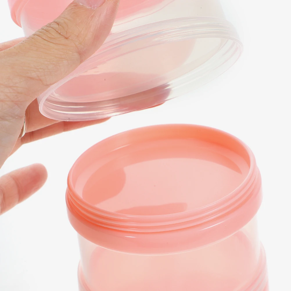 

2pcs Baby Food Storage Box Portable Formula Dispenser Pink Travel Milk Powder Container Auxiliary Baby Feeding Supplies
