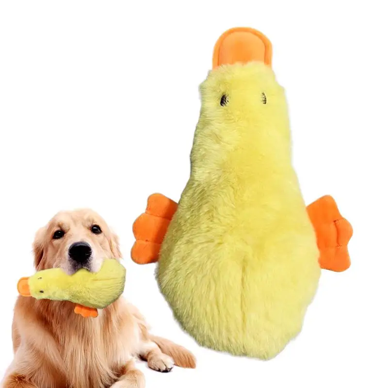 Squeaky Duck For Dogs Small Pets Duck Plush Dog Chew Toys Wear Resistant Small Pets Dog Chew Toys Interactive Plush Toy For Pet