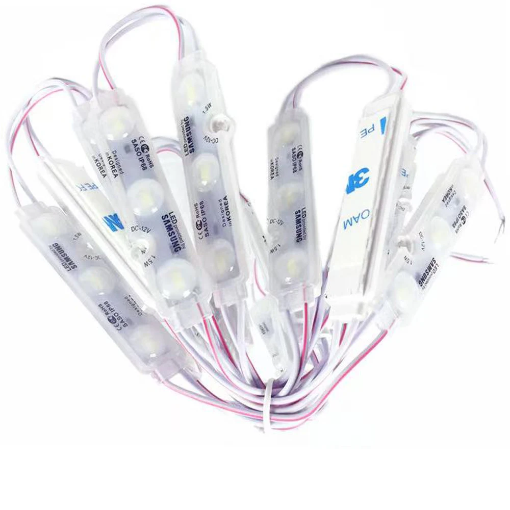 10pcs DC12V 5730 3 LED Module Light Injection Waterproof IP68 Cool / Warm White for Advertisement Shop Signboard Lighting Decor