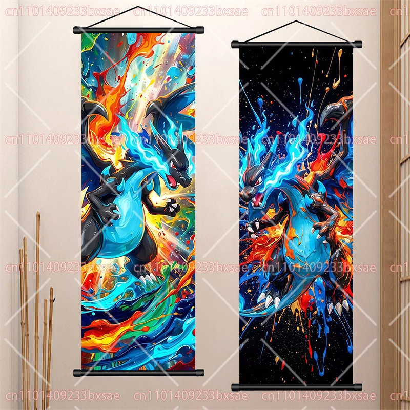 Anime Pokémon Gengar Charizard Kyogre Gyarados Mewtwo Rayquaza Cooles Poster Hängendes Rollbild Geburtstag Feiertag Party Geschenk – Detail 5