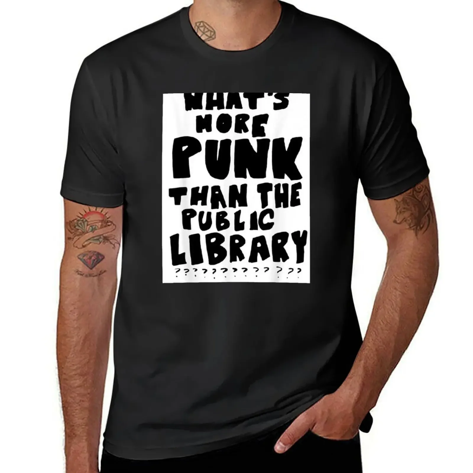 What's more punk than the public library? T-Shirt summer tops tops oversized graphic tee t shirts for men graphic