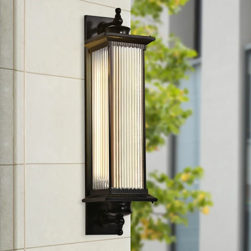 

American European Style Hotel Villa Big Outdoor Wall Lamp Modern Waterproof Long LED Wall Sconce For Garden Gate Porch