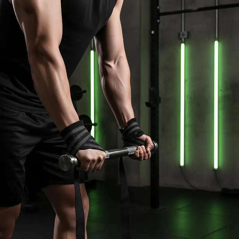 1 Paar Fitness-Handgelenkbänder für Gym und Sport, rutschfest, für Klimmzüge und Gewichtheben – Detail 5