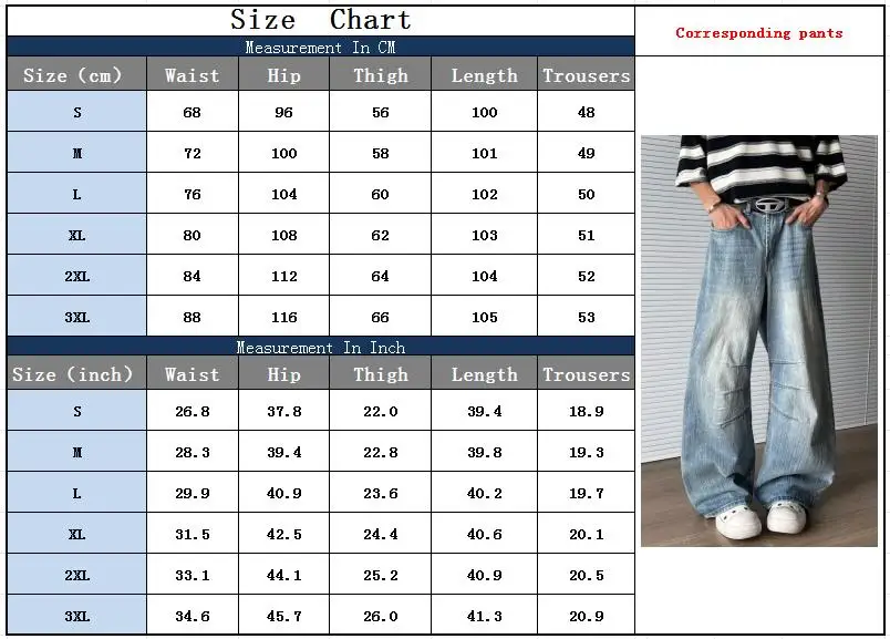 2025 Ropa Y2K Mode Gewaschene Blaue Weite Plissierte Neue Jeanshosen für Herren 90er Vintage Kleidung Koreanische Lässige Luxus-Denim-Hosen – Detail 3