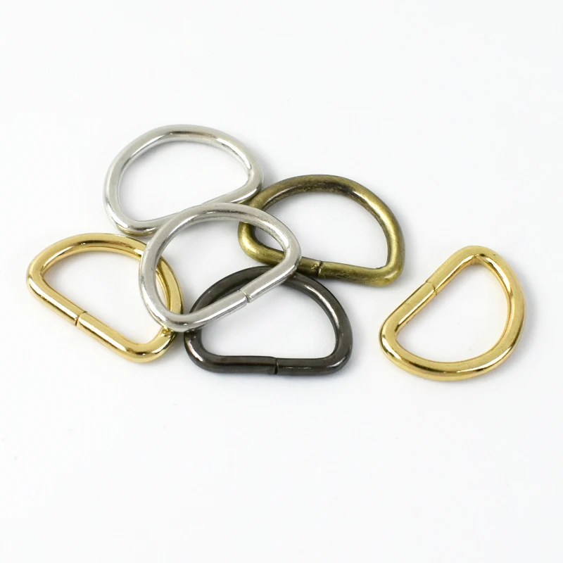 

100-500Pcs 10/13mm Metal D Ring Buckles Zipper Puller Connect Rings Bag Strap Clasp Dog Collar Keychain Loops Buckle Accessories