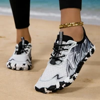 Women Quick Dry Barefoot Water Shoes, Gradient Print Breathable Aqua Sneakers, Non Slip Lightweight Swim Surfing Footwear for Beach Snorkeling River Walking Yoga 2