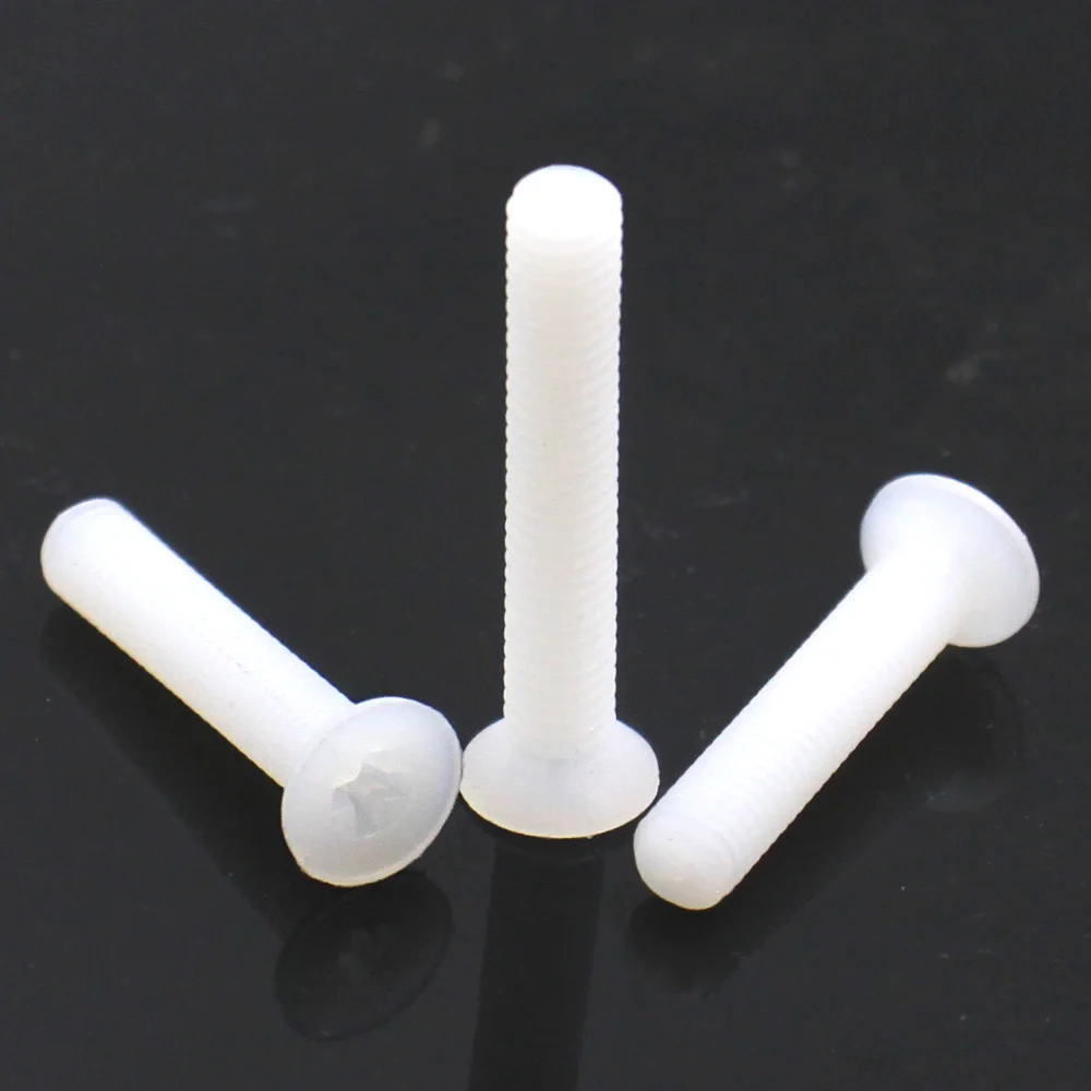 20/50/100 Stück PA66 Nylon Phillips Senkkopfschrauben, isolierte Kunststoff-Maschinenschrauben, M2 M2.5 M3 M4 M5 M6 M8 – Detail 6
