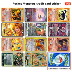 27 Options Available PTCG Charizard Credit Card Skin Sticker Anti-degaussing No Adhesive Residue for VISA Card Debit Card Anime