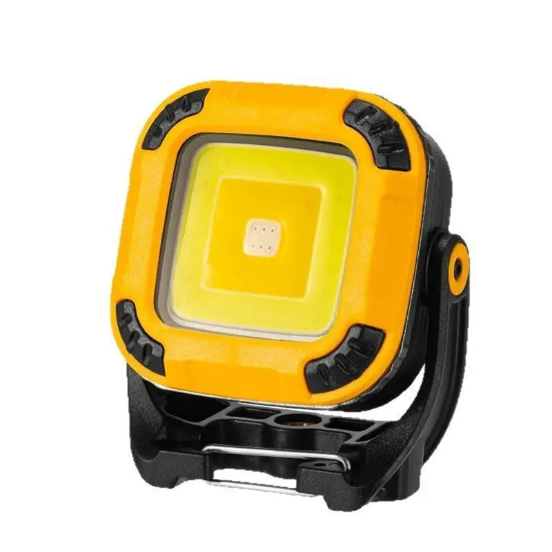 AT63-Portable LED Work Light USB Rechargeable With 180-Degree Rotation For Car Repairs, Yellow