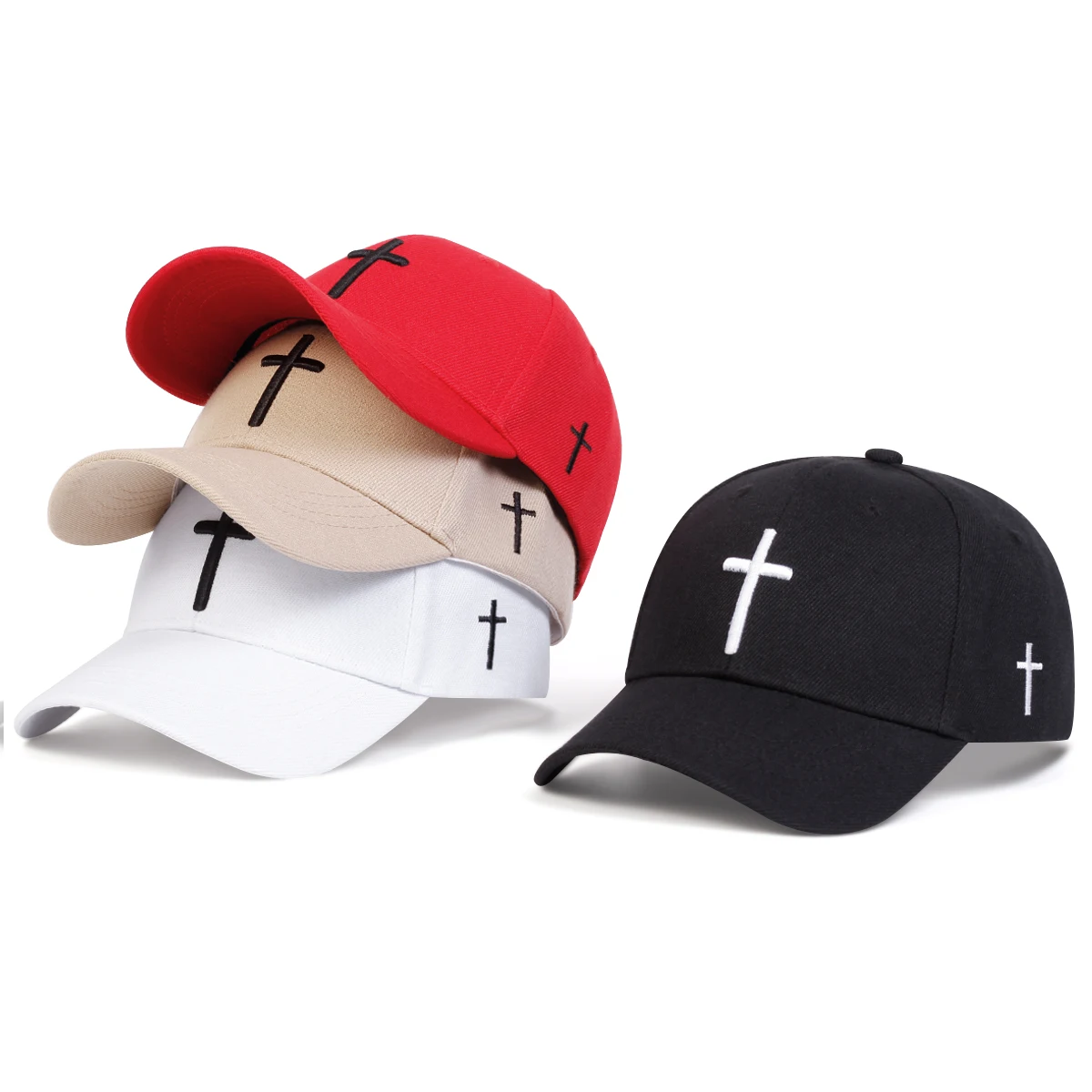Children Cross Embroidery Baseball Caps Spring Autumn Outdoor Adjustable Casual Hats Boy Girl Travel Sunscreen Hat 