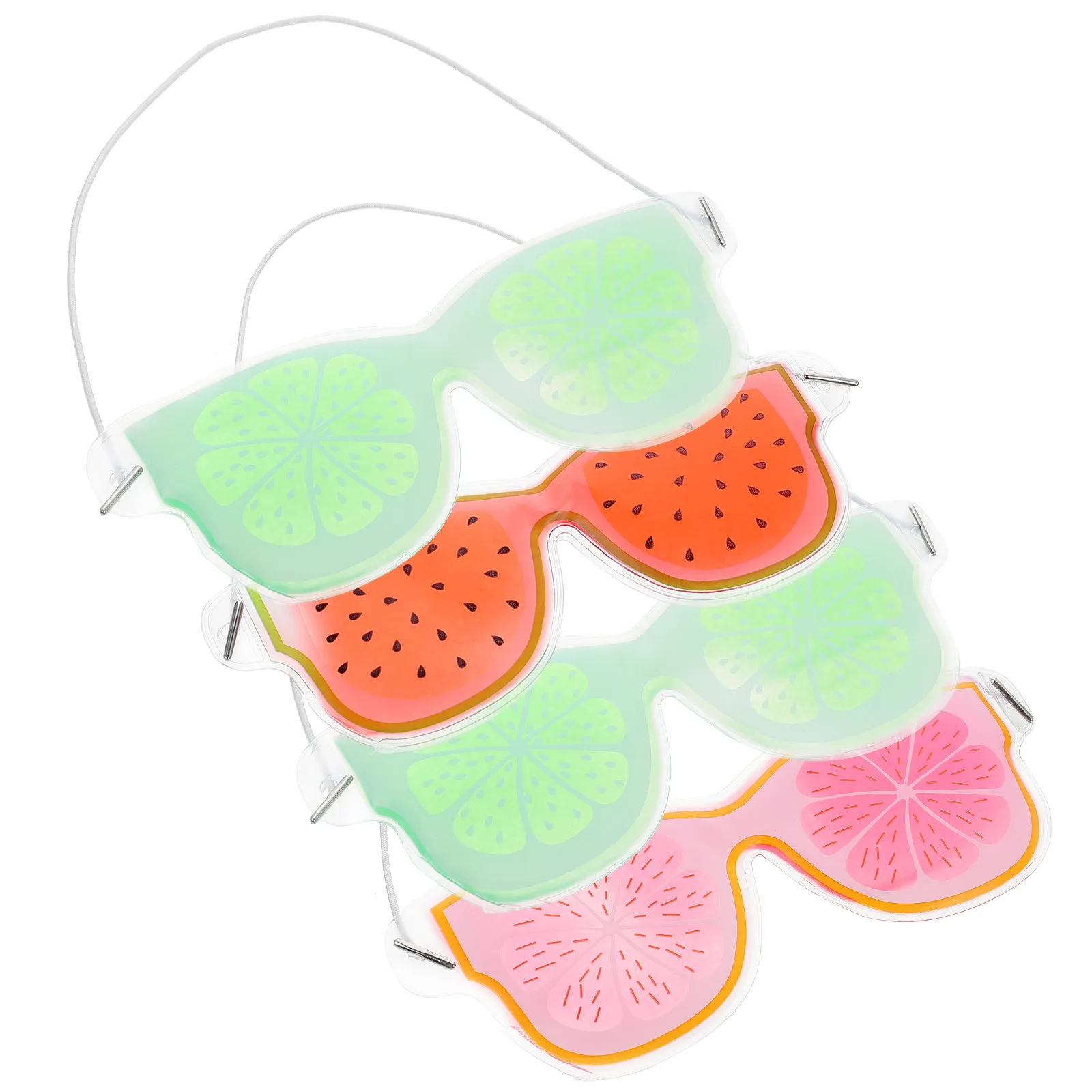 

4Pcs PVC Gel Eye Mask Reusable Cooling Ice Eye Mask Mixed Colors for Kids Sleep Relaxation Birthday Gift Nap Blindfolds