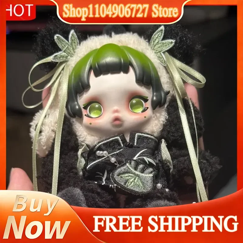

Skullpanda Chinese Style Panda Bear Reusable Doll Clothes Skins Traditional Artistic Design Collectible Plush Toys For Hobbyists