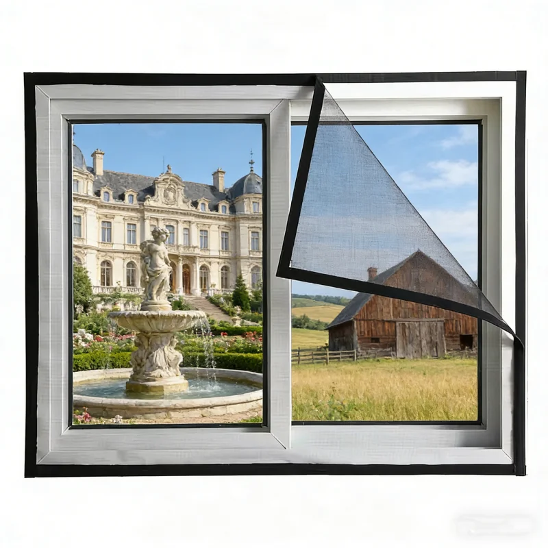 self-adhesive window mosquito net, summer insect-proof door, window mosquito net【BLACK】Mosquito-proof screen window,