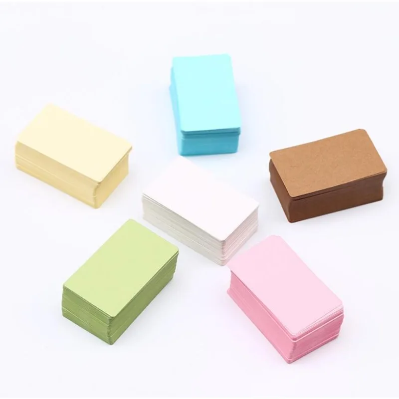 50-100pcs/box Kraft Paper Card Blank Business Card Message Thank You Card Writing Card Label Bookmark Learning Card