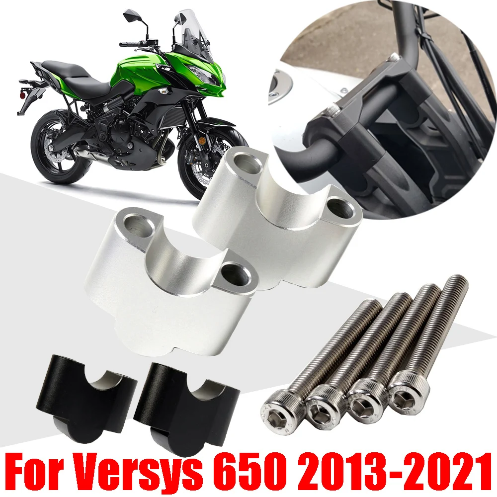 For Kawasaki Versys 650 KLE650 2013 - 2017 2018 2019 2020 2021 Accessories Handlebar Riser Clamp Handle Bar Heightening Adapter