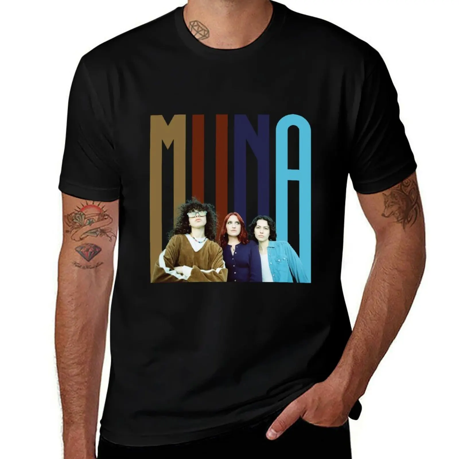 MUNA Band Members - Katie, Naomi & Josette T-Shirt oversized t shirt quick-drying summer top mens t shirts casual stylish